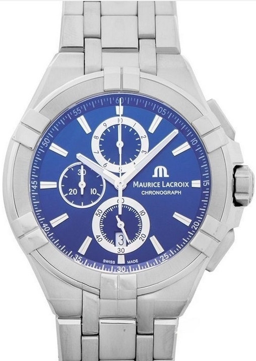 Maurice Lacroix Herrklocka AI1018-SS002-430-1 Aikon Blå/Stål Ø44 mm - Maurice Lacroix