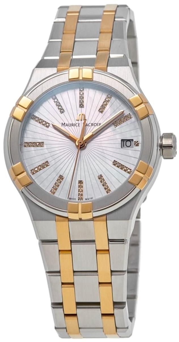 Maurice Lacroix Damklocka AI1106-PVP02-170-1 Aikon Vit/Gulguldtonat - Maurice Lacroix