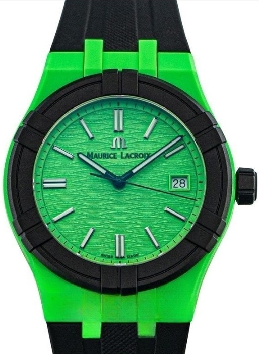 Maurice Lacroix AI2008-70070-300-0 Aikon Grön/Gummi Ø40 mm - Maurice Lacroix