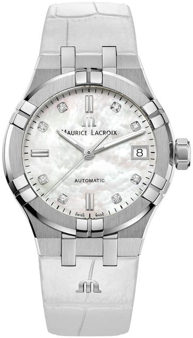 Maurice Lacroix Damklocka AI6006-SS001-170-1 Aikon Vit/Läder Ø35 mm - Maurice Lacroix