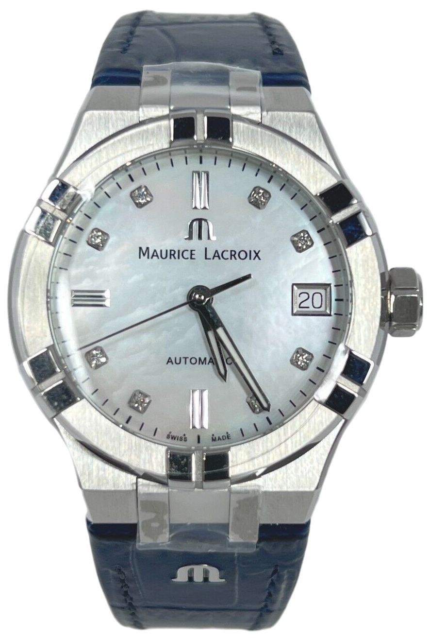 Maurice Lacroix Damklocka AI6006-SS001-170-2 Aikon Vit/Läder Ø35 mm - Maurice Lacroix
