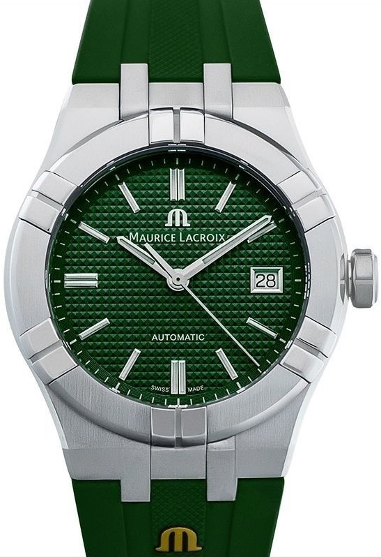 Maurice Lacroix Herrklocka AI6007-SS000-630-5 Aikon Grön/Gummi Ø39 - Maurice Lacroix