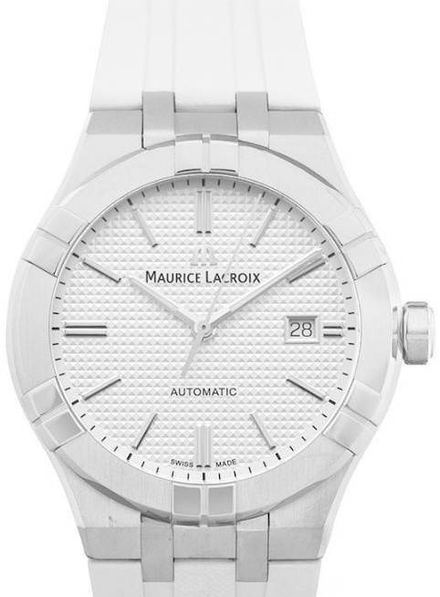 Maurice Lacroix Herrklocka AI6008-SS000-130-2 Aikon Vit/Gummi Ø42 mm - Maurice Lacroix