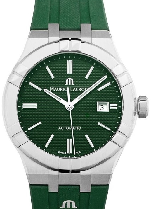 Maurice Lacroix Herrklocka AI6008-SS000-630-5 Aikon Grön/Gummi Ø42 - Maurice Lacroix