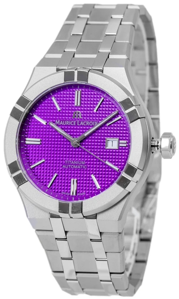 Maurice Lacroix Herrklocka AI6008-TT032-430-1 Aikon Lila/Titan Ø42 mm - Maurice Lacroix