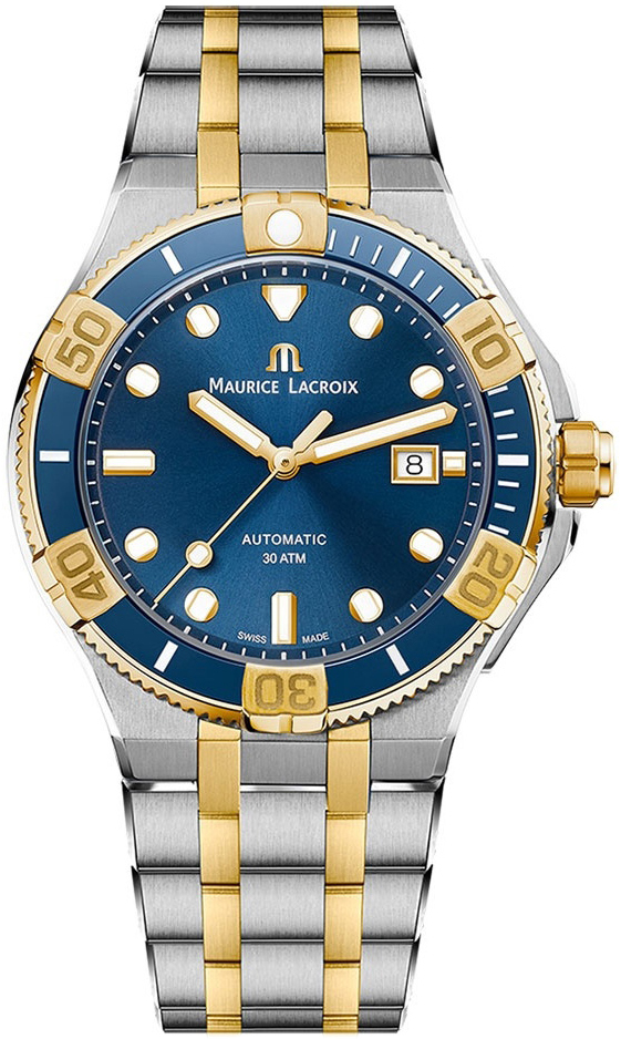 Maurice Lacroix Herrklocka AI6058-SY013-430-1 Aikon Blå/Gulguldtonat - Maurice Lacroix