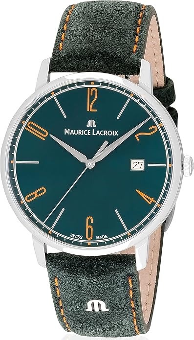 Maurice Lacroix EL1118-SS001-620-5 Eliros Grön/Läder Ø40 mm - Maurice Lacroix