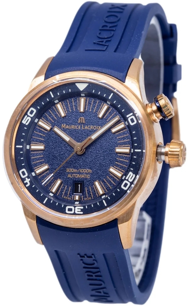 Maurice Lacroix Herrklocka PT6248-BRZ0B-430-4 Pontos Blå/Läder Ø42 - Maurice Lacroix