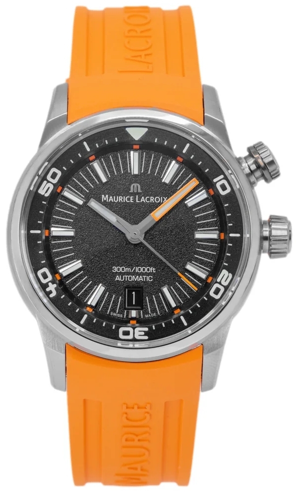 Maurice Lacroix Herrklocka PT6248-SS00L-330-J Pontos Svart/Läder - Maurice Lacroix
