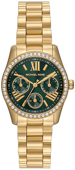 Michael Kors Damklocka MK4924 Lexington Gr&ouml;n/Gulguldtonat st&aring;l &Oslash;33