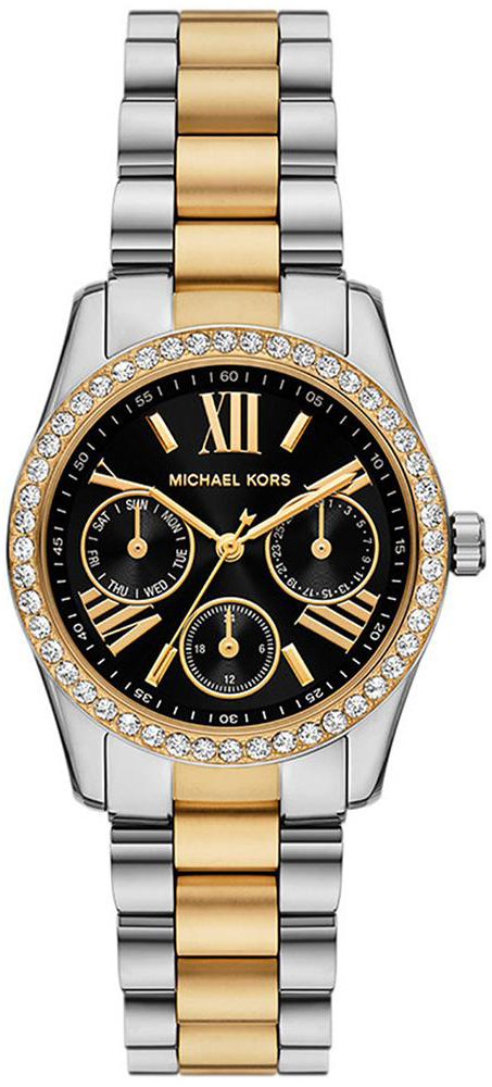 Michael Kors Damklocka MK4925 Lexington Svart/Gulguldtonat stål Ø33 - Michael Kors