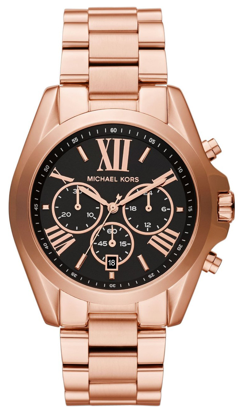 Michael Kors Damklocka MK5854 Svart/Roséguldstonat stål Ø43 mm - Michael Kors