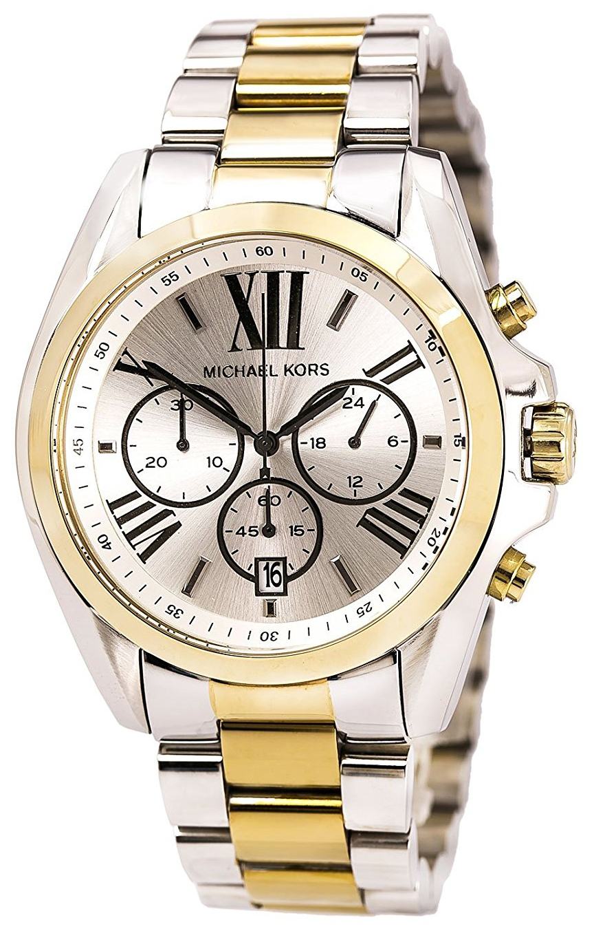 Michael Kors Damklocka MK5855 Silverfärgad/Gulguldtonat stål Ø43 mm - Michael Kors