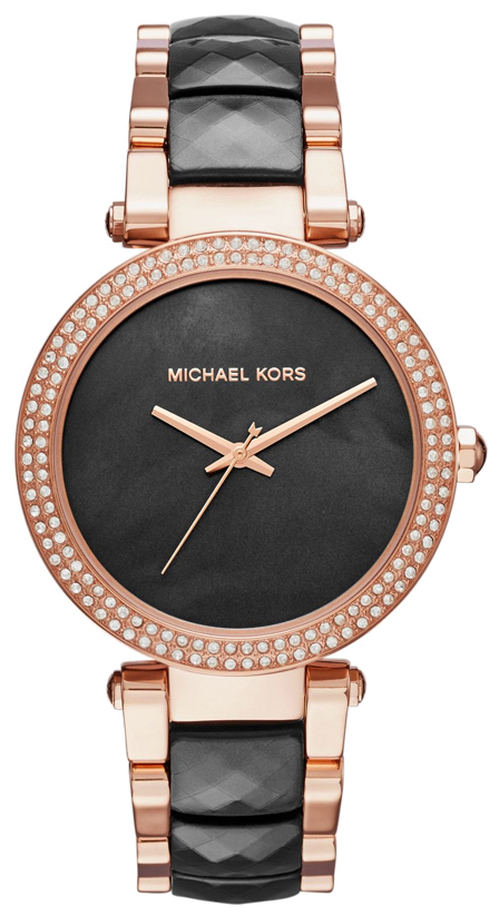 Michael Kors Damklocka MK6414 Svart/Roséguldstonat stål Ø39 mm - Michael Kors