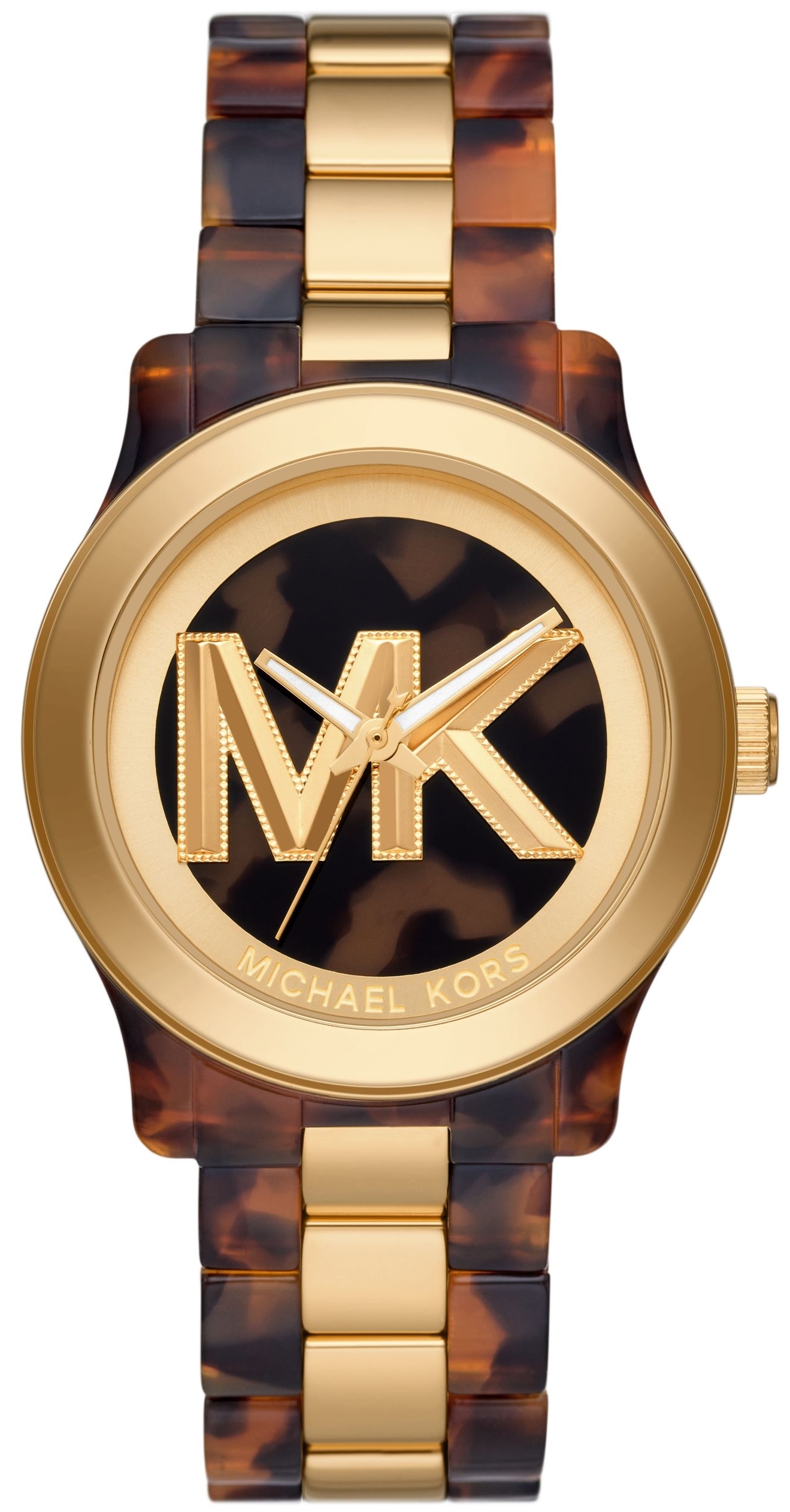Michael Kors Damklocka MK7354 Runway Brun/Guldtonat stål Ø38 mm - Michael Kors