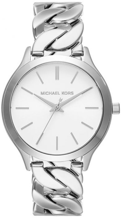 Michael Kors Damklocka MK7474 Slim Runway Vit/Stål Ø38 mm - Michael Kors