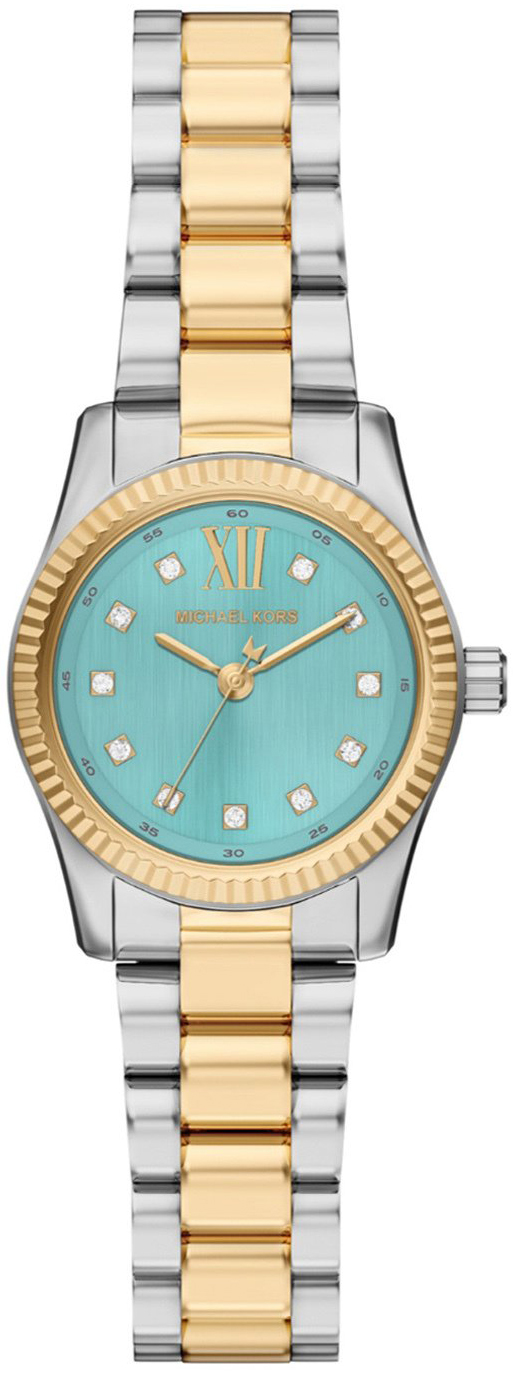 Michael Kors Damklocka MK7579 Lexington Turkos/Gulguldtonat st&aring;l