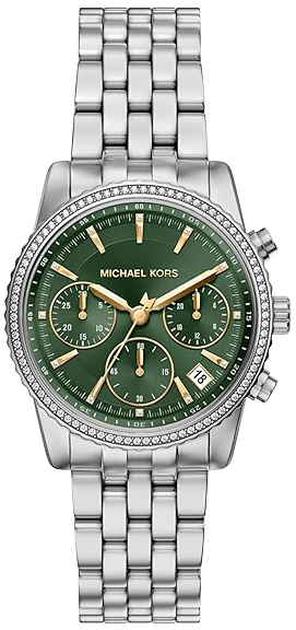 Michael Kors Damklocka MK7583 Bryant Gr&ouml;n/St&aring;l &Oslash;35 mm
