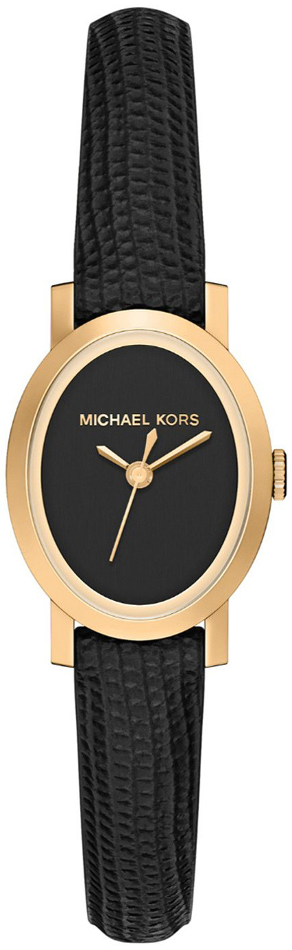 Michael Kors Damklocka MK7585 Maude Svart/L&auml;der &Oslash;21 mm