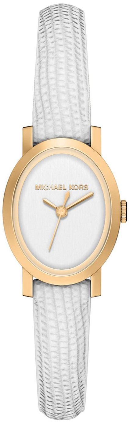 Michael Kors Damklocka MK7586 Maude Vit/L&auml;der &Oslash;21 mm