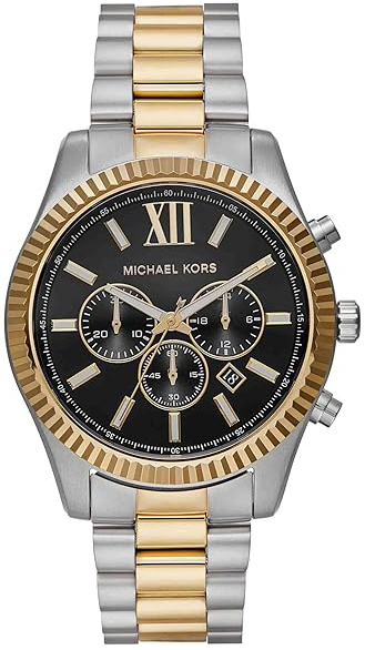 Michael Kors Herrklocka MK9207 Lexington Svart/Gulguldtonat stål - Michael Kors