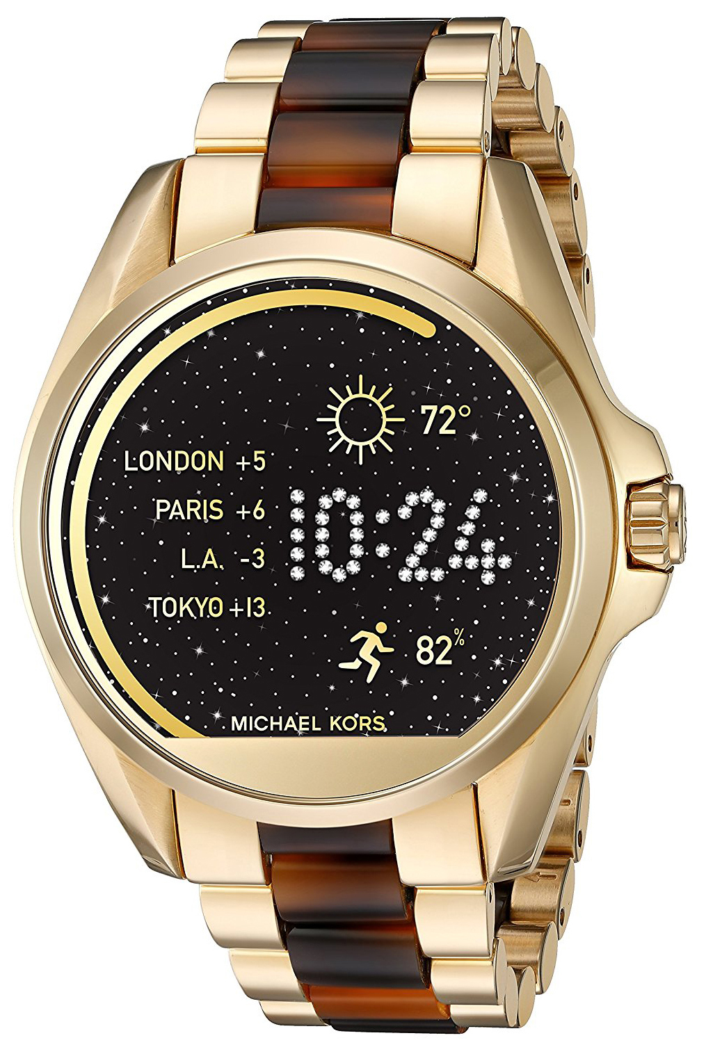 Michael Kors Smartwatch MKT5003 LCD/Gulguldtonat stål Ø44.5 mm - Michael Kors