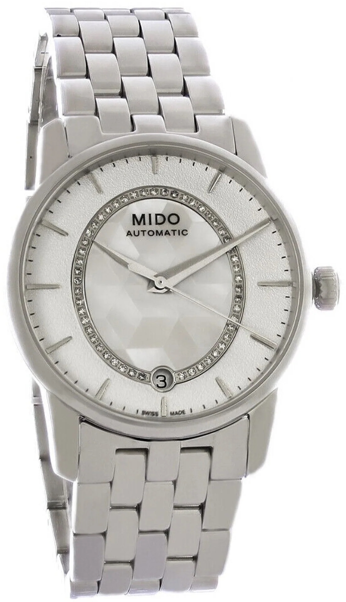 Mido Damklocka M007.207.11.116.00 Baroncelli Silverfärgad/Stål Ø33 - Mido