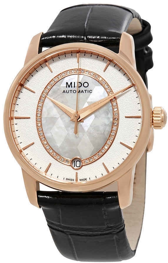 Mido Damklocka M007.207.36.116.00 Baroncelli Silverfärgad/Läder - Mido