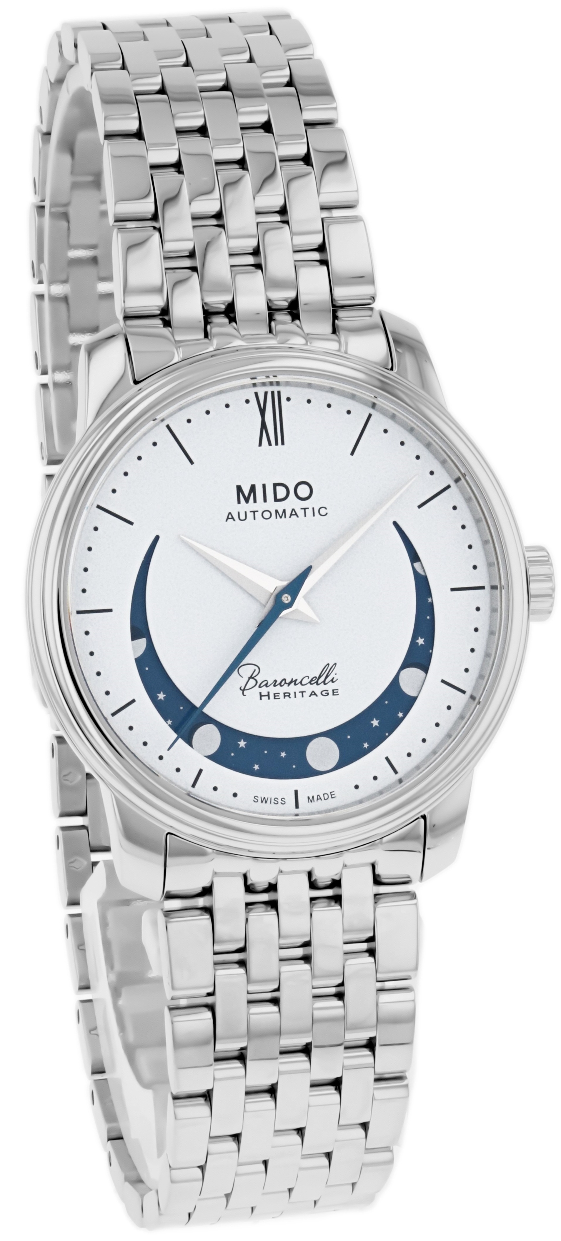 Mido Damklocka M027.207.11.010.01 Baroncelli Vit/Stål Ø33 mm - Mido
