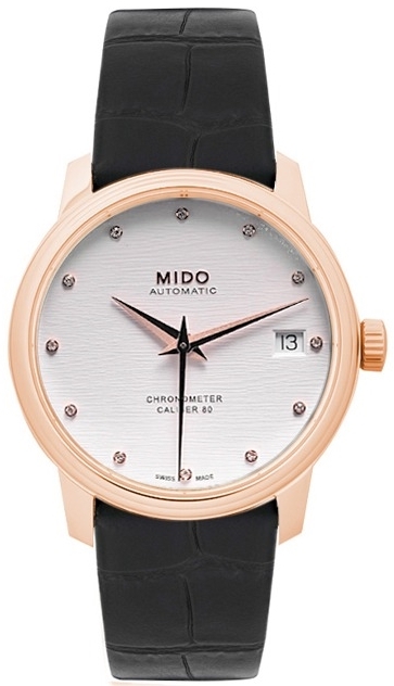 Mido Damklocka M027.208.36.036.00 Baroncelli Silverfärgad/Läder - Mido