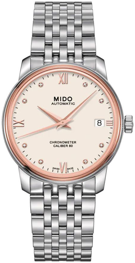 Mido Damklocka M027.208.41.266.00 Baroncelli Beige/Stål Ø34 mm - Mido
