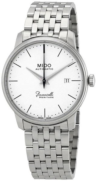 Mido Herrklocka M027.407.11.010.00 Baroncelli Vit/Stål Ø39 mm - Mido