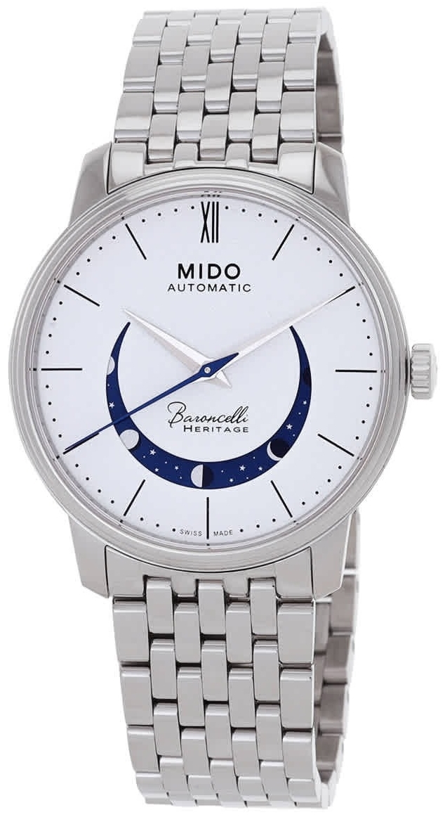 Mido Herrklocka M027.407.11.010.01 Baroncelli Vit/Stål Ø39 mm - Mido