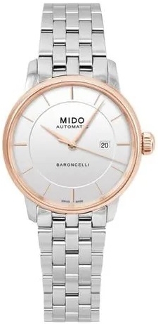 Mido Damklocka M037.207.21.031.00 Baroncelli Silverfärgad/Stål Ø30 - Mido