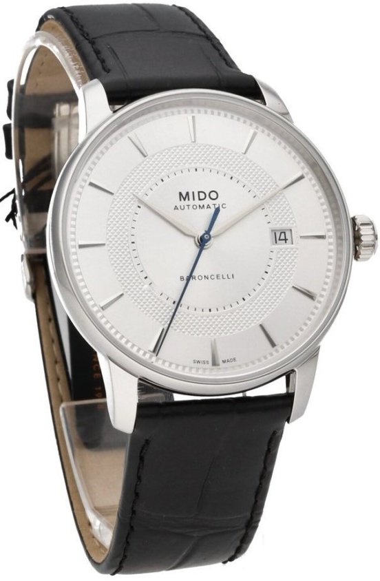 Mido Herrklocka M037.407.16.031.01 Baroncelli Silverfärgad/Läder - Mido