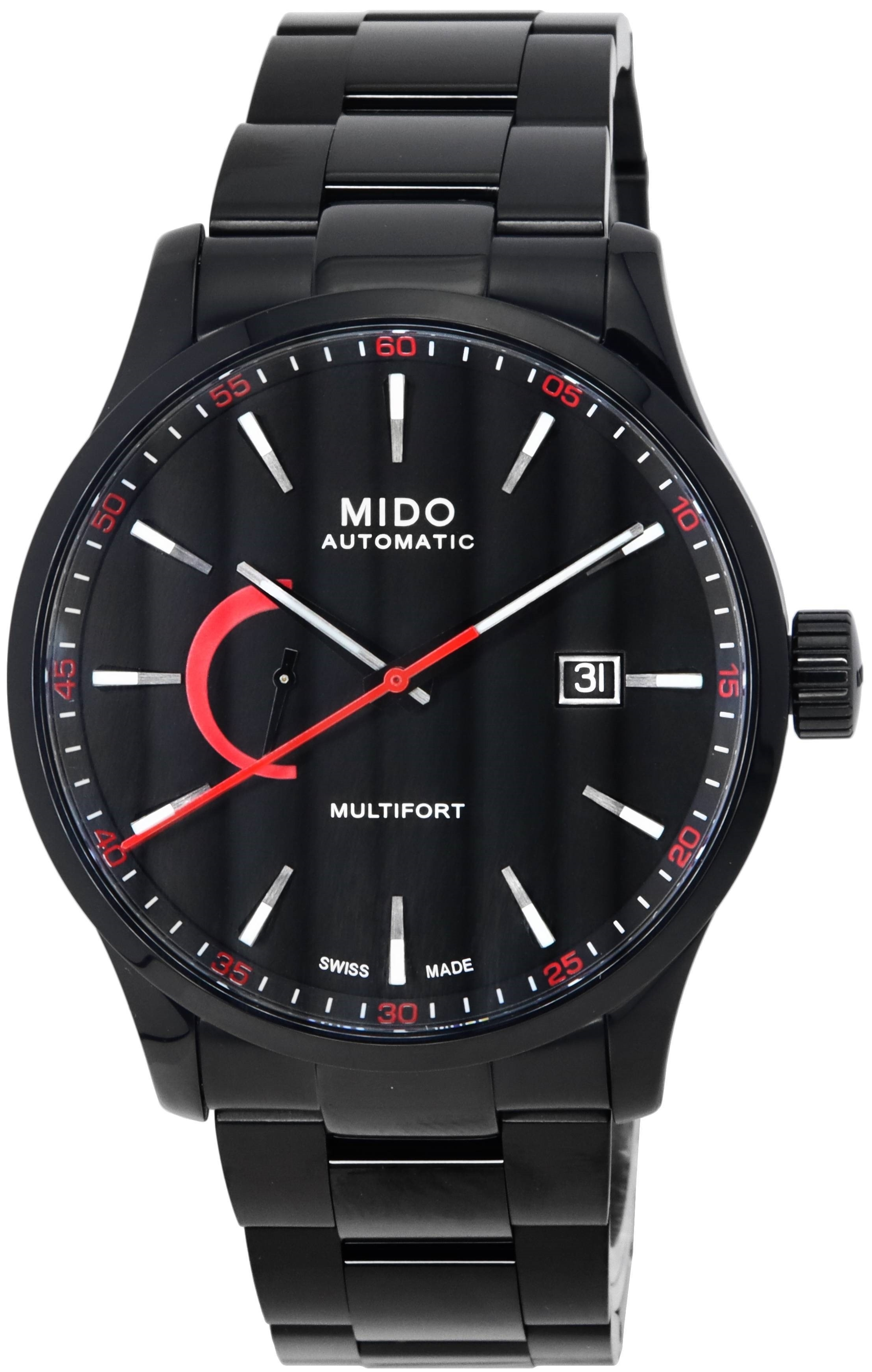 Mido Herrklocka M038.424.33.051.00 Multifort Svart/Stål Ø42 mm - Mido