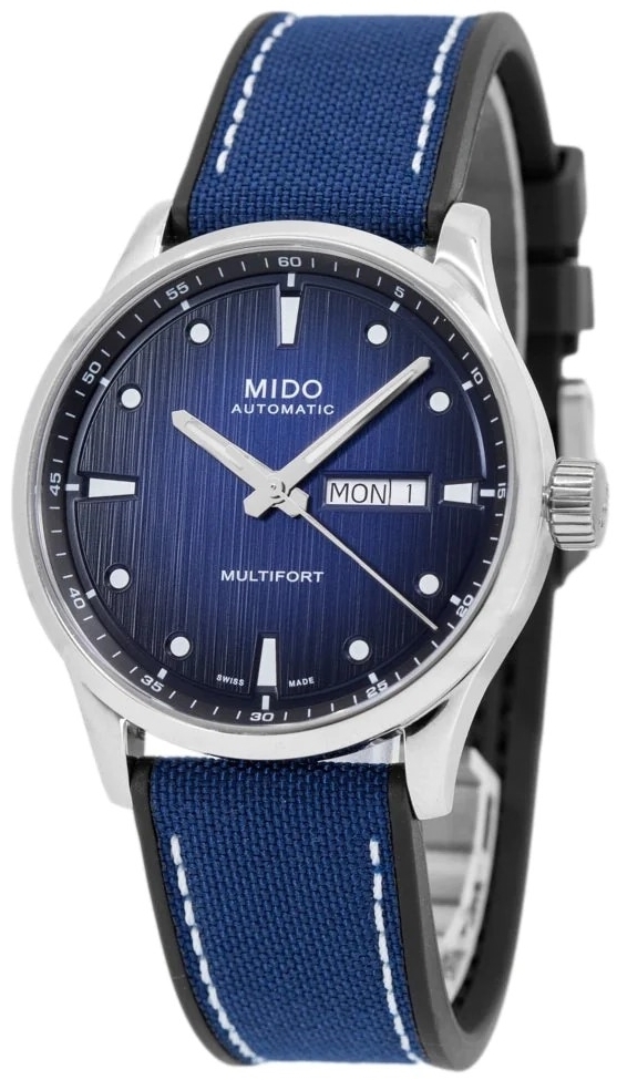 Mido Herrklocka M038.430.17.041.00 Multifort Blå/Gummi Ø42 mm - Mido