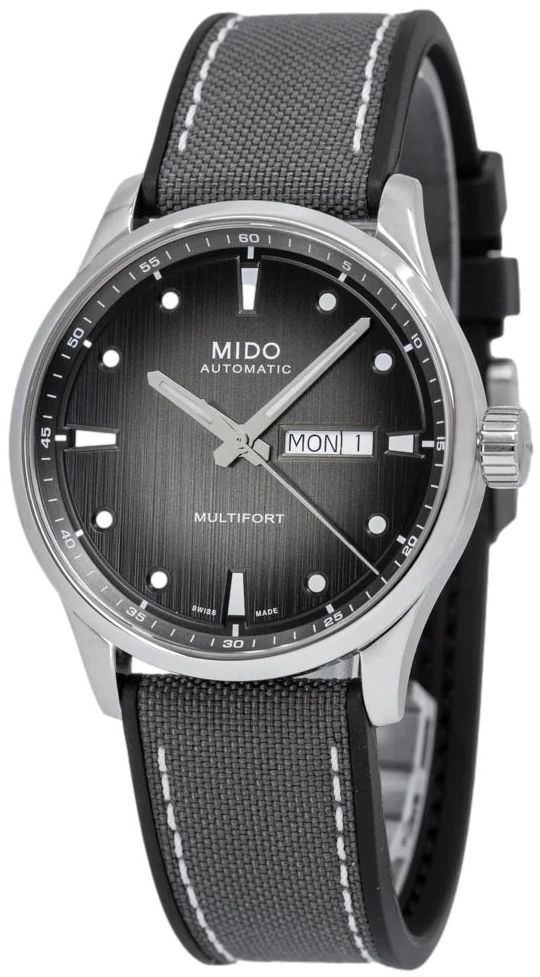 Mido Herrklocka M038.430.17.081.00 Multifort Grå/Gummi Ø42 mm - Mido