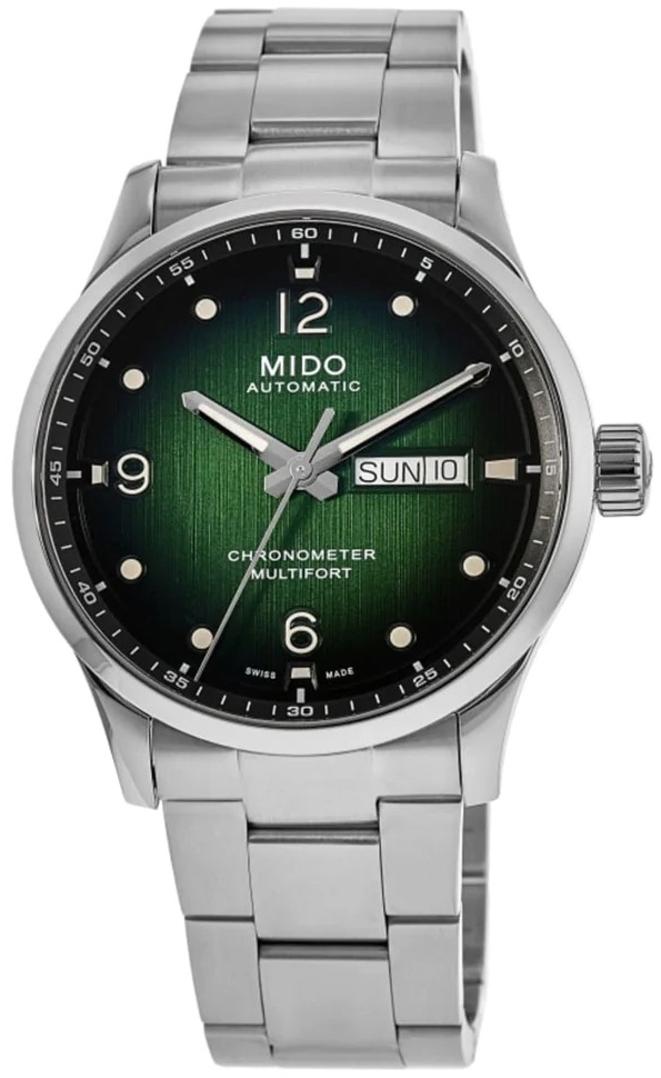 Mido Herrklocka M038.431.11.097.00 Multifort Grön/Stål Ø42 mm - Mido