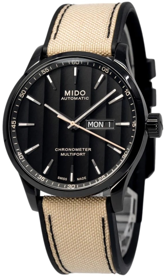 Mido Herrklocka M038.431.37.051.09 Multifort Svart/Gummi Ø42 mm - Mido