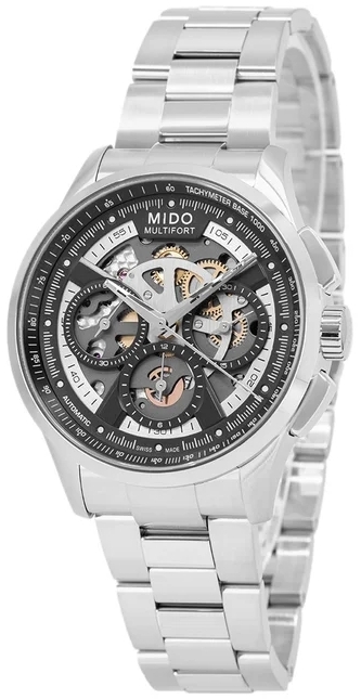 Mido Herrklocka M038.662.11.060.00 Multifort Gr&aring;/St&aring;l &Oslash;43 mm