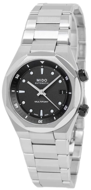 Mido Herrklocka M047.507.11.051.00 Multifort Svart/St&aring;l &Oslash;40 mm