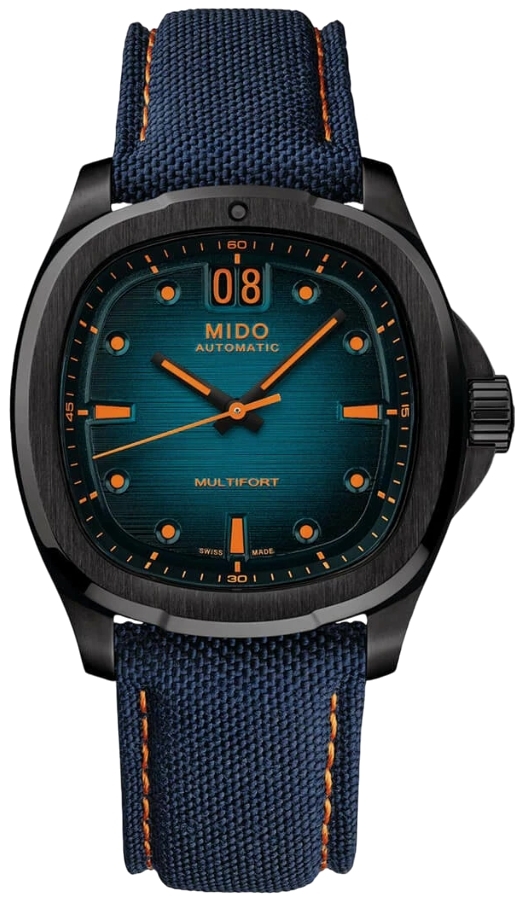 Mido Herrklocka M049.526.37.041.00 Multifort TV Big Date Blå/Textil - Mido