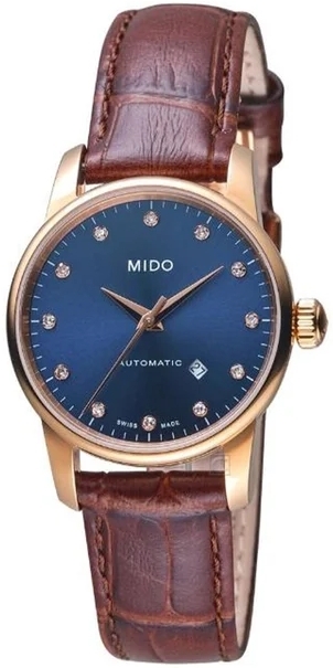 Mido Damklocka M76.0.036.58 Baroncelli Bl&aring;/L&auml;der &Oslash;29 mm