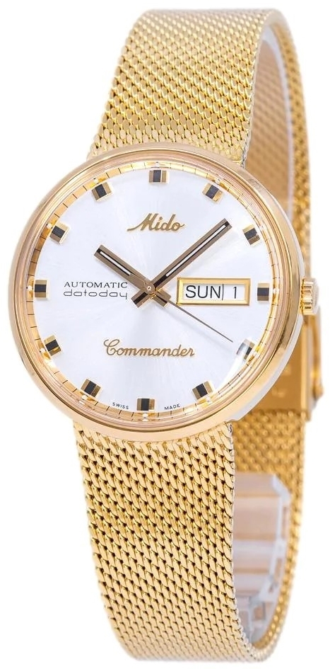 Mido Herrklocka M8429.3.21.13 Commander Silverfärgad/Gulguldtonat - Mido