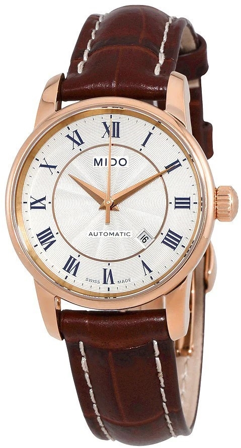 Mido Herrklocka M8600.2.21.8 Baroncelli Silverfärgad/Läder Ø38 mm - Mido