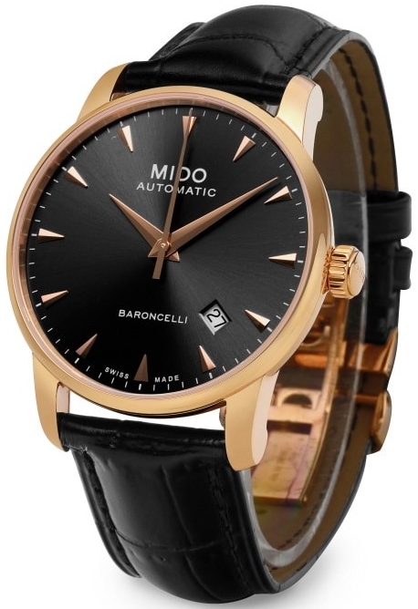 Mido Herrklocka M8600.3.13.4 Baroncelli Grå/Läder Ø38 mm - Mido