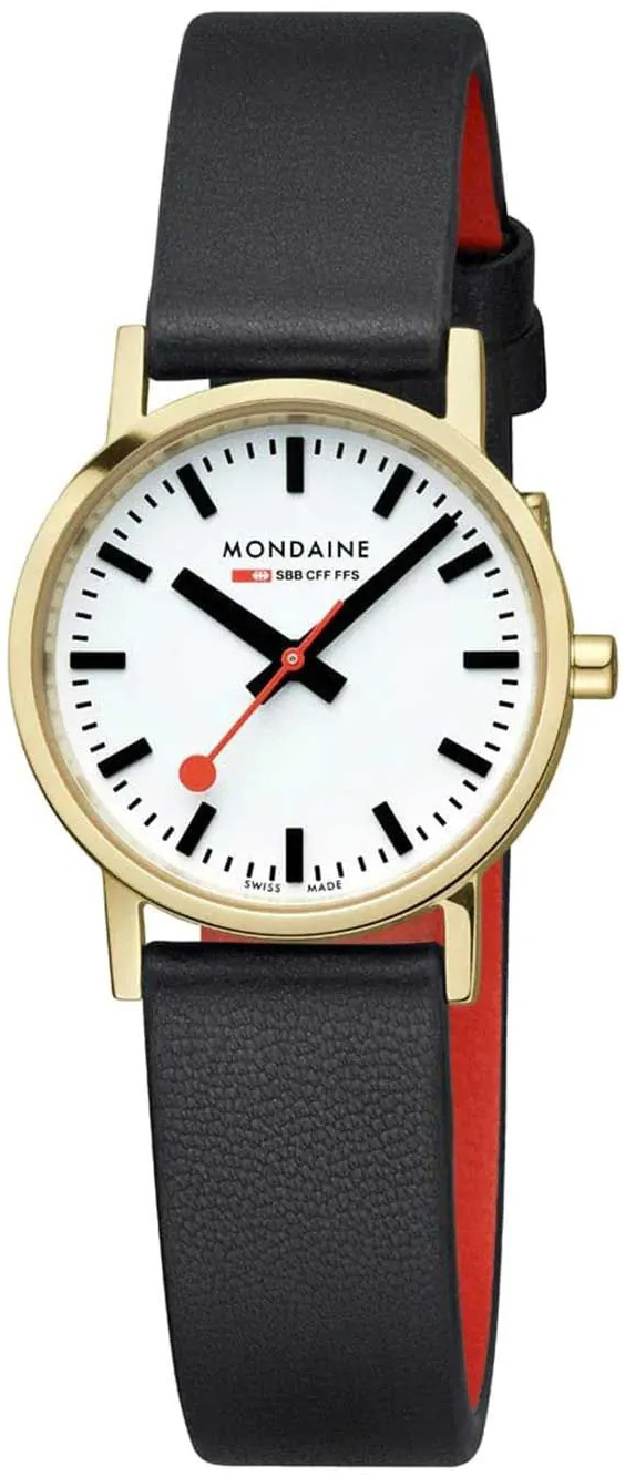 Mondaine Damklocka A658.30323.10SBBV Classic Vit/L&auml;der &Oslash;30 mm