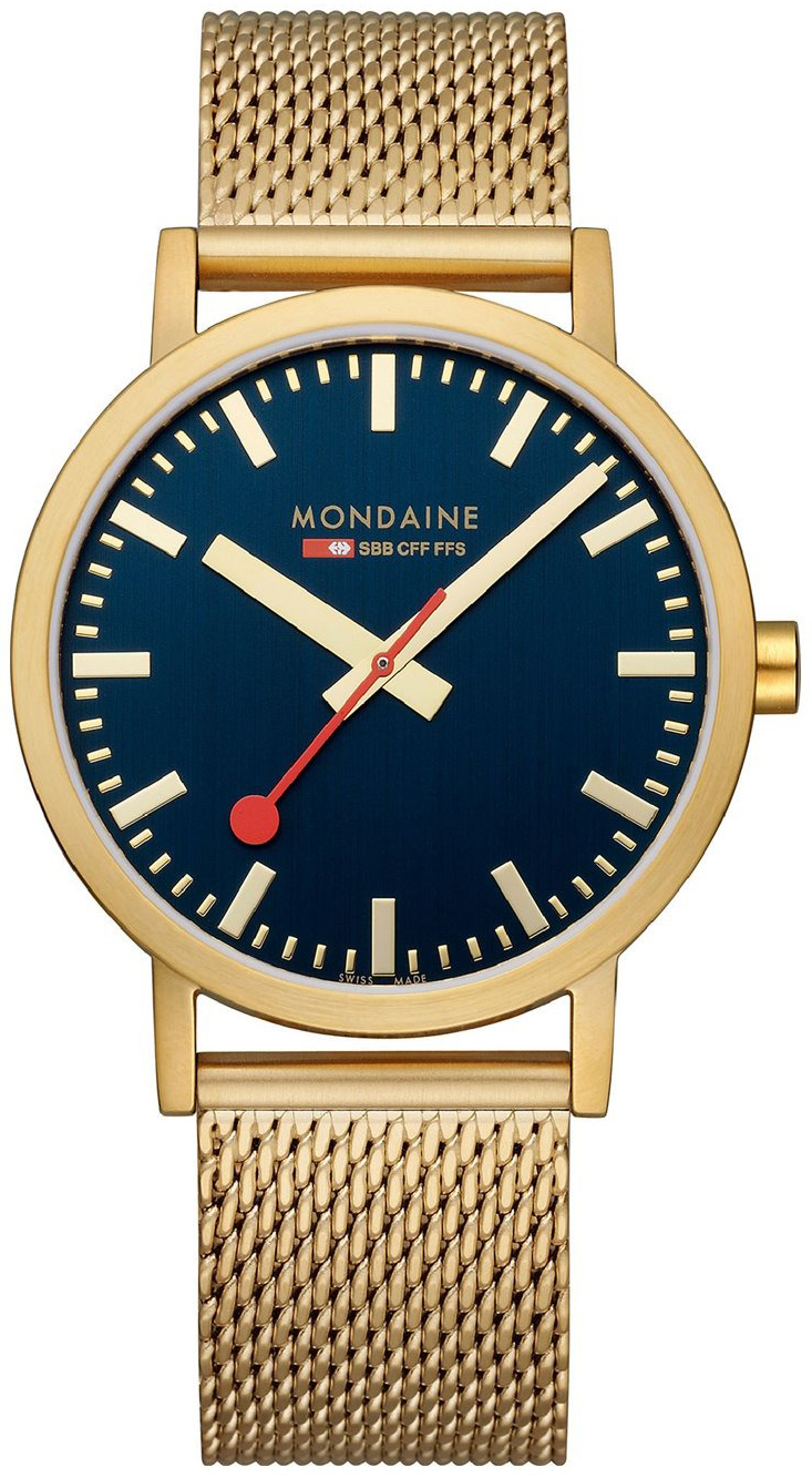Mondaine A660.30360.40SBM Classic Blå/Gulguldtonat stål Ø40 mm - Mondaine