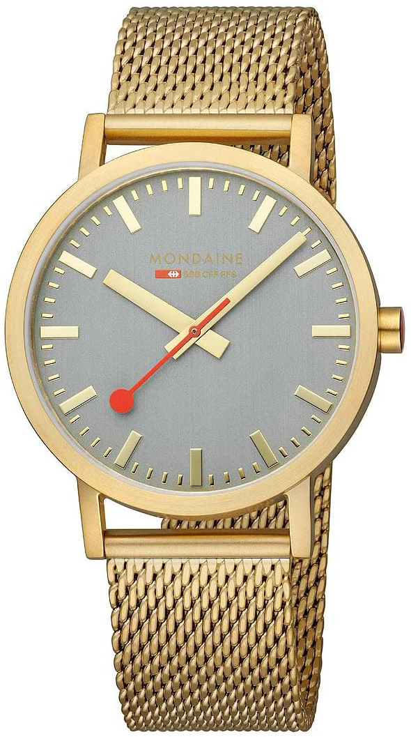 Mondaine A660.30360.80SBM Classic Grå/Gulguldtonat stål Ø40 mm - Mondaine
